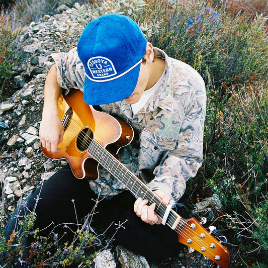 Buenos Noches Corduroy Snapback Blue