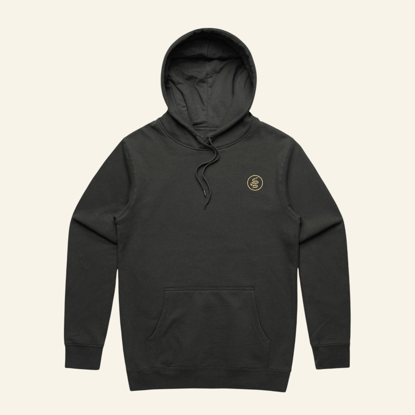 Branded Mid-Weight Hoodie Coal