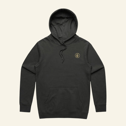 Branded Mid-Weight Hoodie Coal