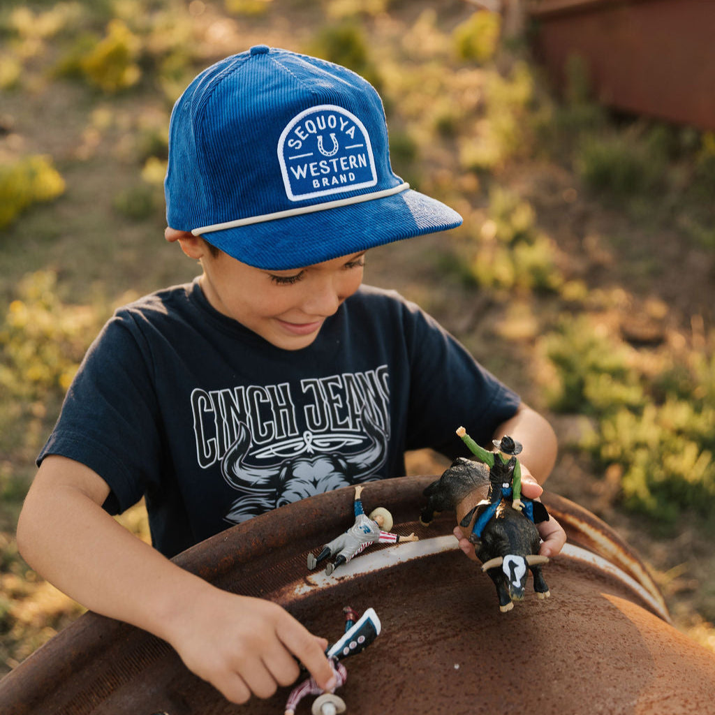 Buenos Noches Corduroy Snapback Blue